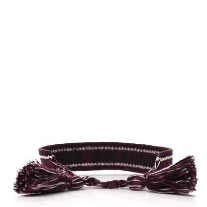 Christian Dior Woven Cotton J'Adior Friendship Bracelet Burgundy 3 of 4
