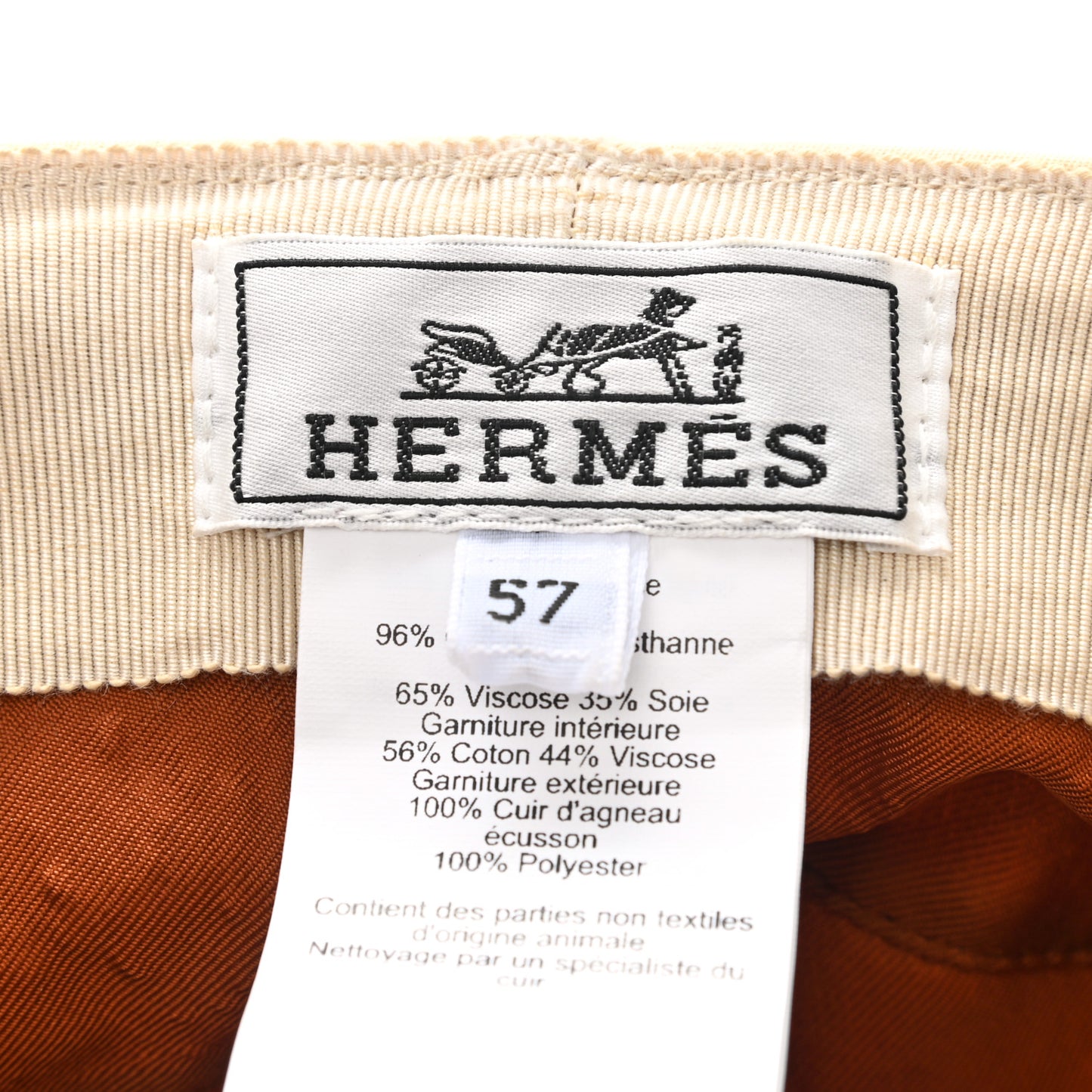 Double Linen Twill Casquette Cabourg Cliquetis Cap 57 White Creme