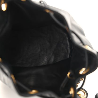 Chanel Lambskin CC Drawstring Shoulder Bag Black 5 of 10