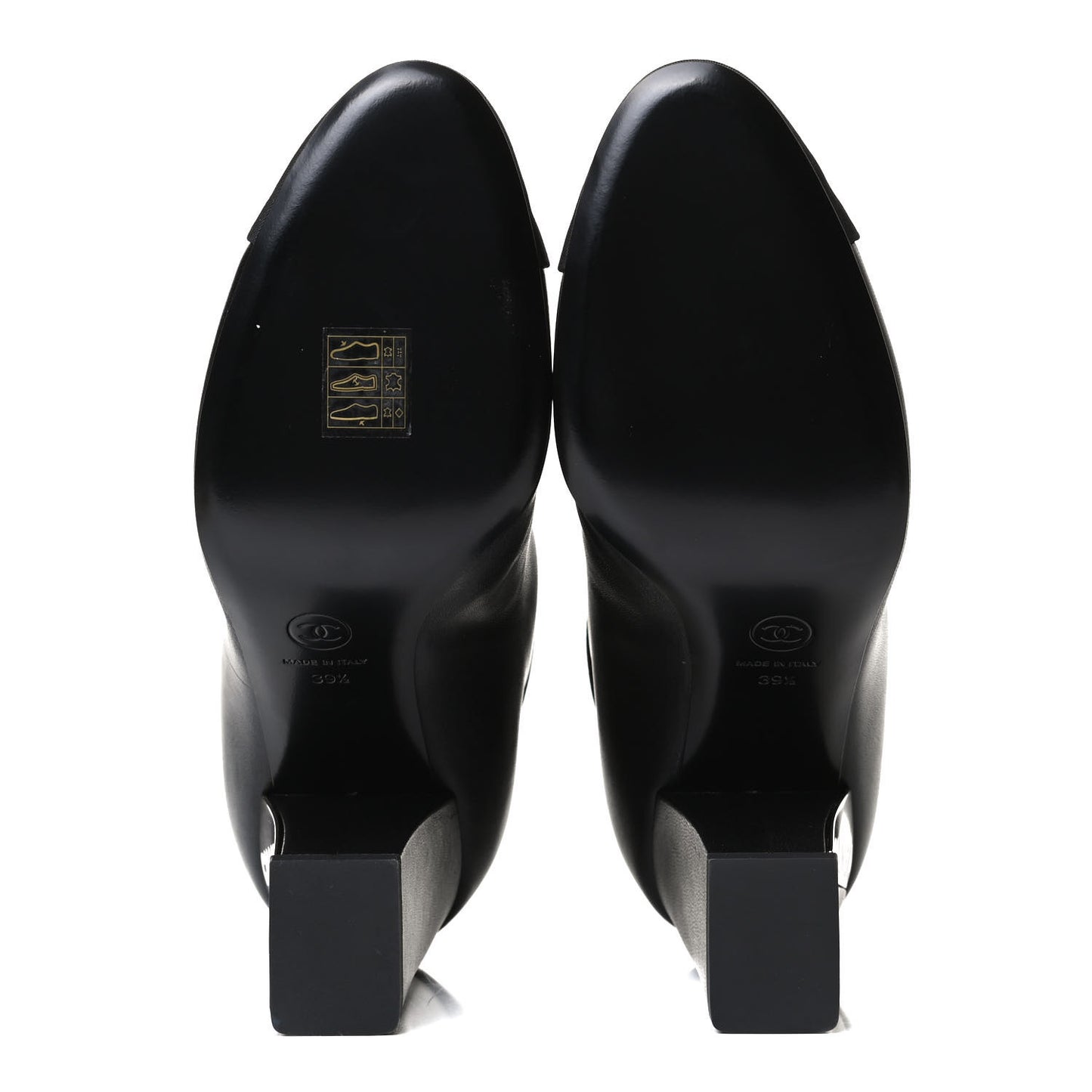 Lambskin Grosgrain Triangle & Collar 90 Ankle Boots 39.5 Black
