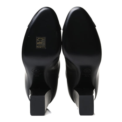 Chanel Lambskin Grosgrain Triangle & Collar 90 Ankle Boots 39.5 Black 7 of 12