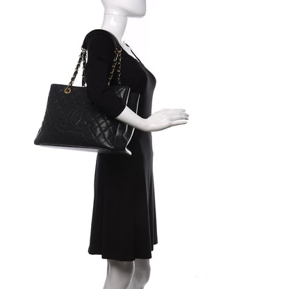 Chanel Caviar Quilted Grand Shopping Tote GST Black 2 of 12