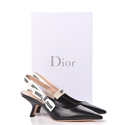 Christian Dior Lambskin Ribbon J'Adior Slingback 65mm Pumps 35.5 Black 10 of 10