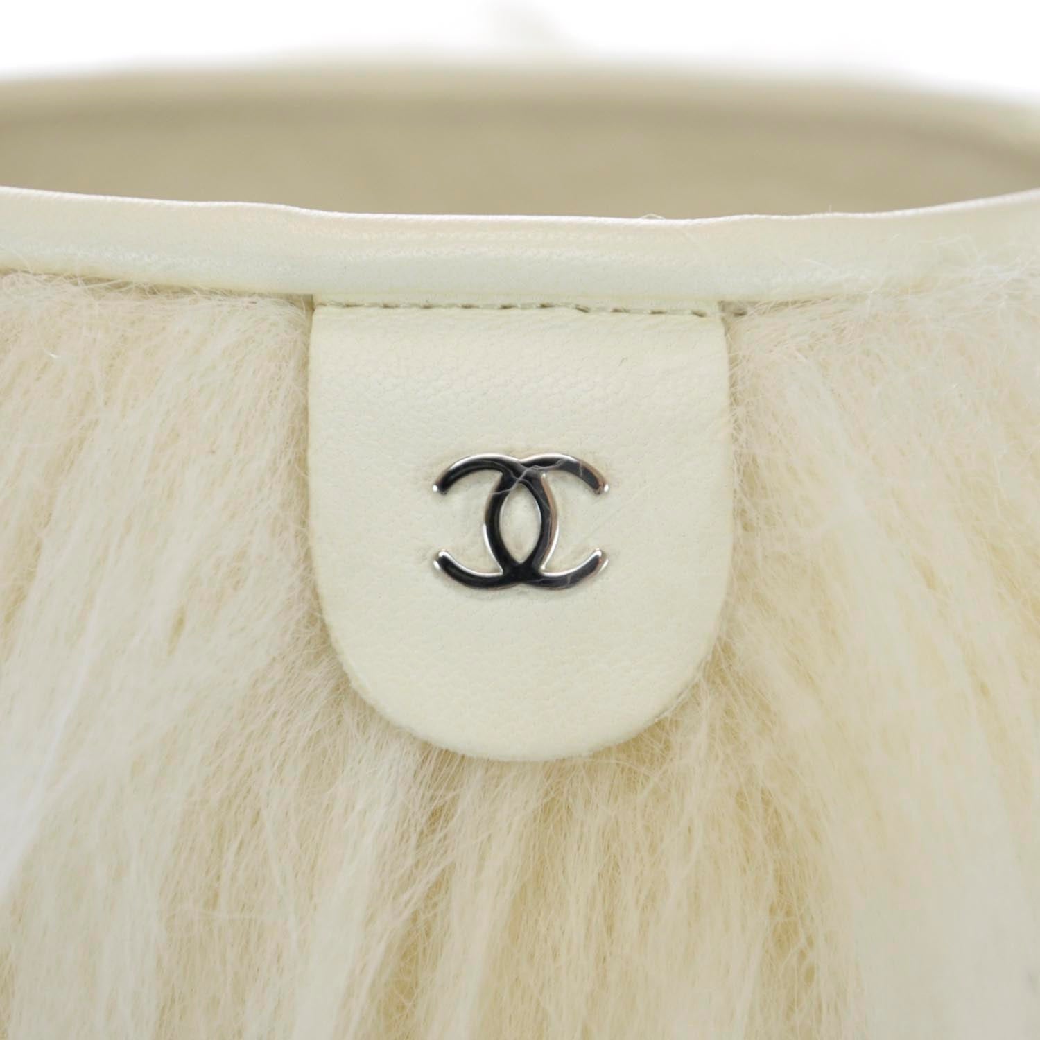 Chanel Fantasy Fur Icicle Heel Mukluks Boots 37.5 Ecru 5 of 10