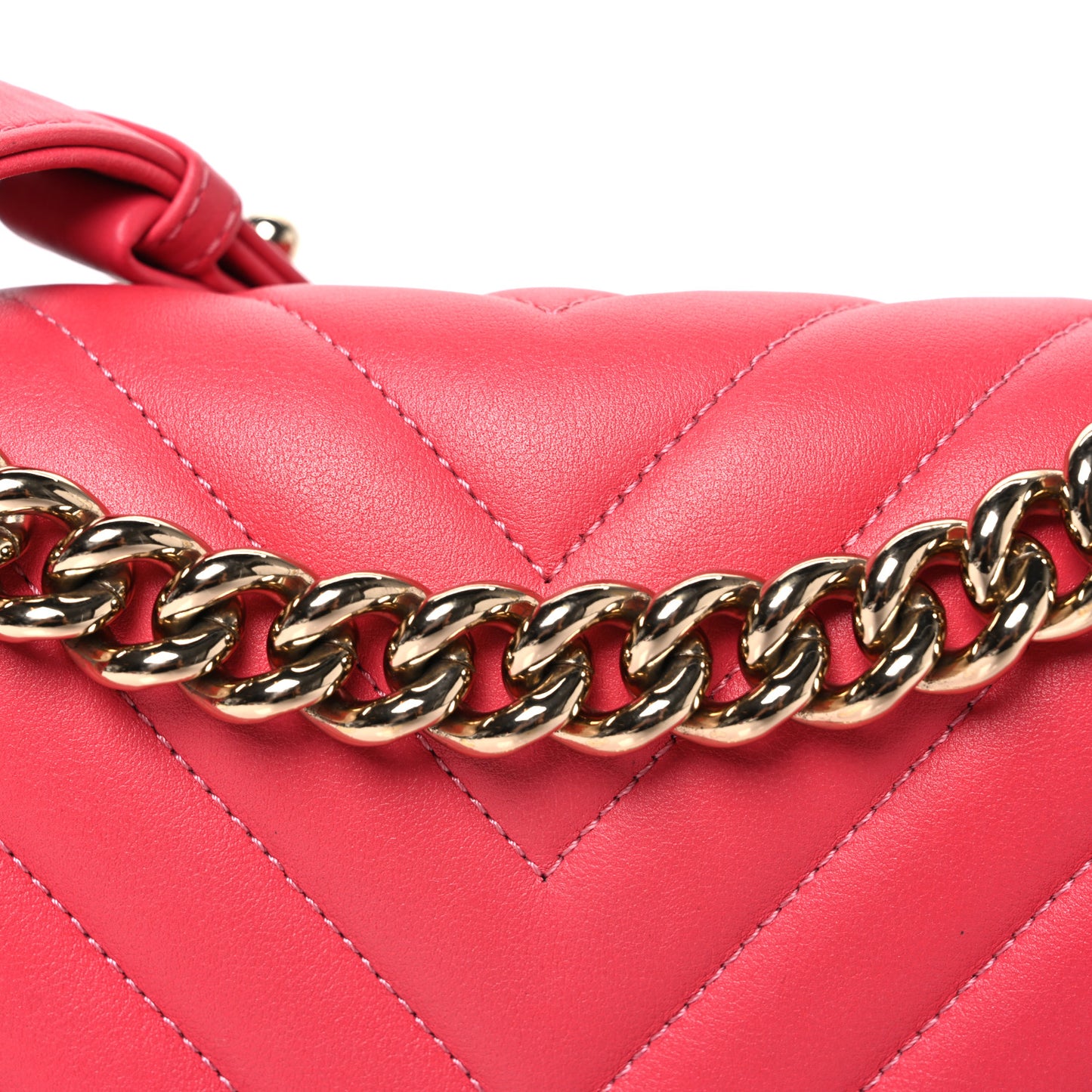 Calfskin Chevron Quilted Medium Boy Flap Pink