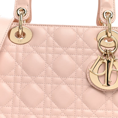 Christian Dior Lambskin Cannage Medium Lady Dior Light Pink 8 of 10