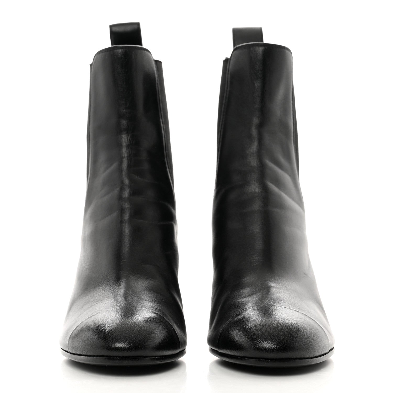 Chanel Lambskin Cap Toe CC Short Ankle Boots 36.5 Black 2 of 7