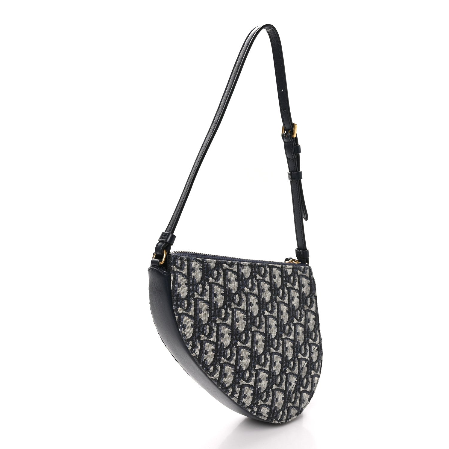 Christian Dior Oblique Saddle Rodeo Pouch Navy Blue 3 of 10