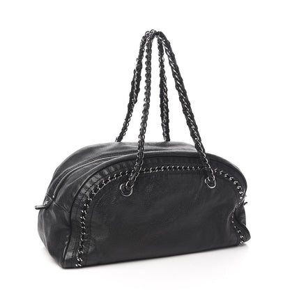 Chanel Goatskin Medium Luxe Ligne Bowler Black 2 of 10