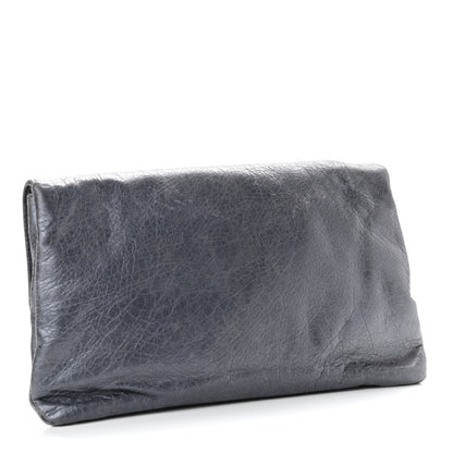 Balenciaga Metallic Agneau Envelope Clutch Anthracite 2 of 9