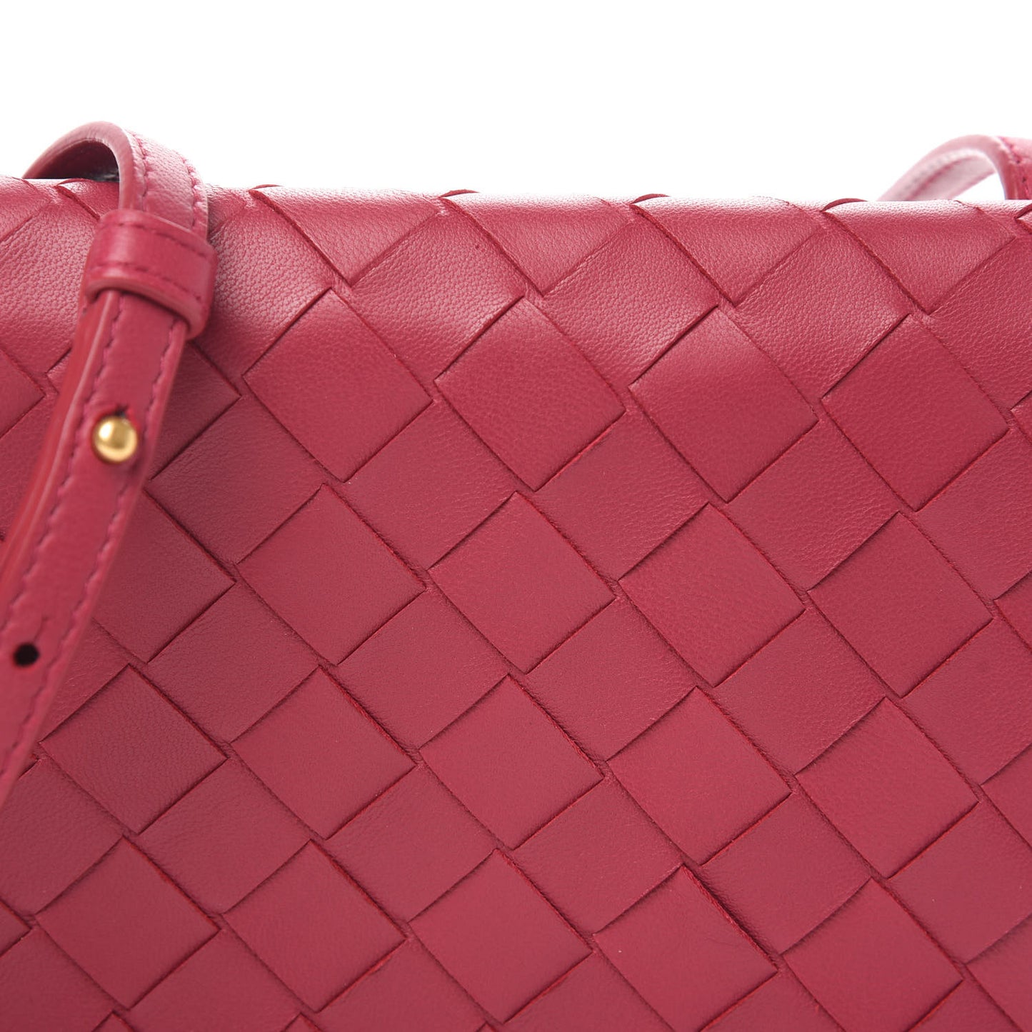 Nappa Intrecciato Flap Crossbody Amaranto