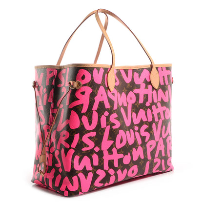 Louis Vuitton Monogram Graffiti Neverfull GM Fuchsia 3 of 7