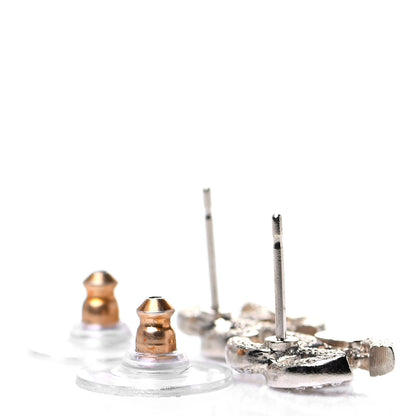 Chanel Crystal CC Earrings Light Gold 3 of 4