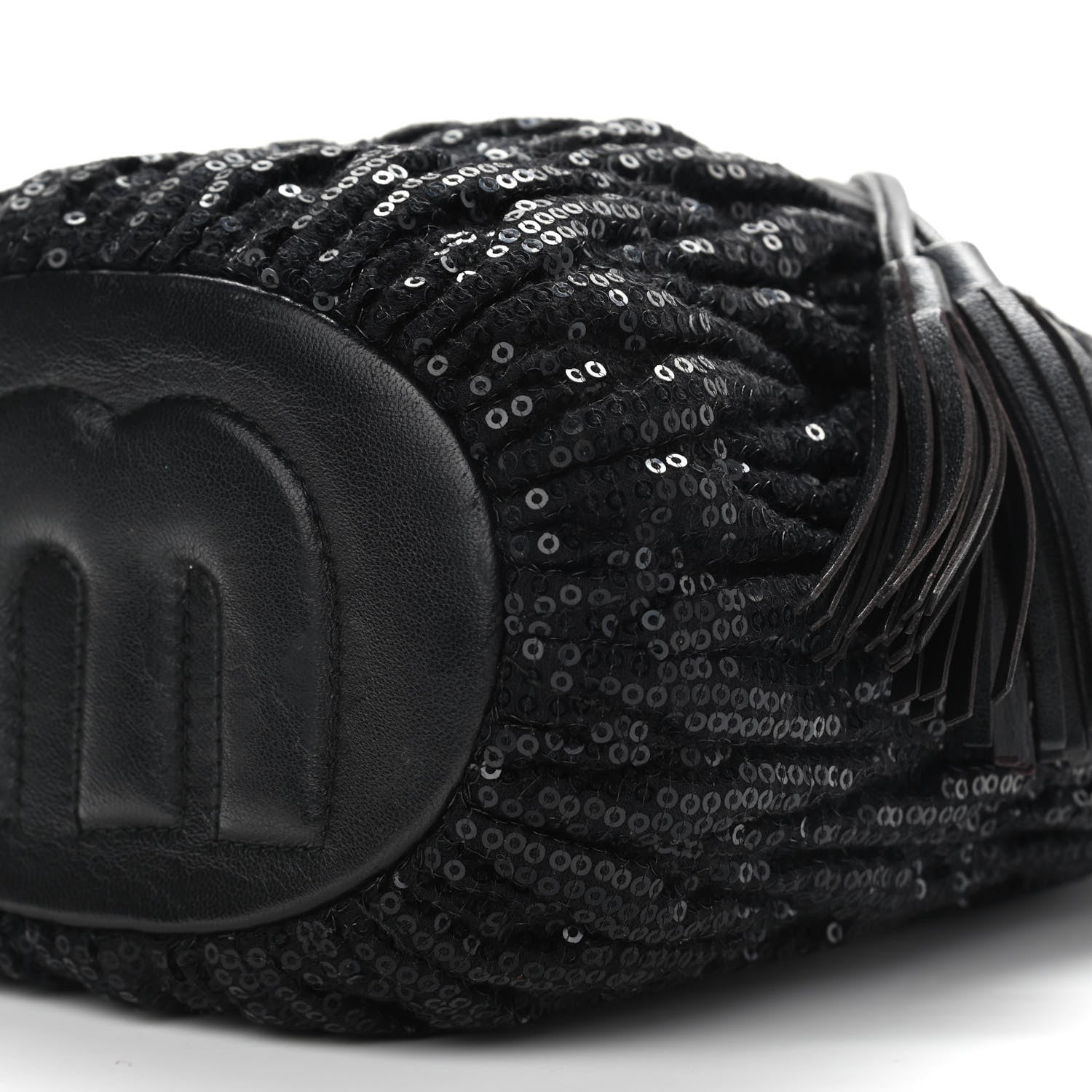 Miu Miu Paillettes Mate Bucket Bag Black 10 of 11