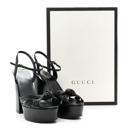Gucci Malaga Kid Allie Platform Sandals 37 Black 13 of 13