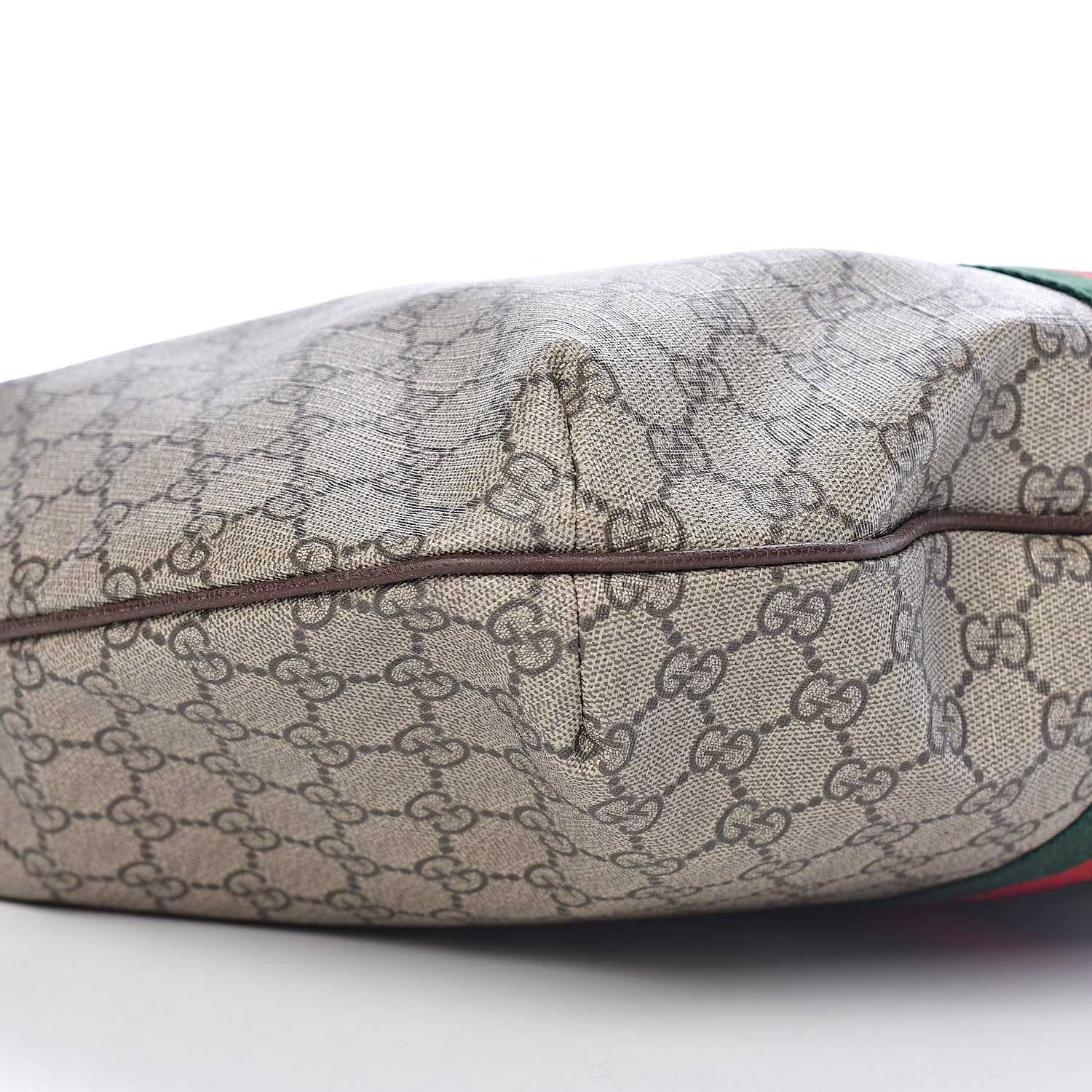 Gucci GG Supreme Monogram Web Ophidia Half Moon Hobo Brown 9 of 10