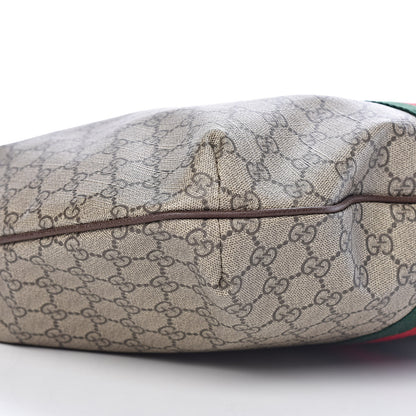 Gucci GG Supreme Monogram Web Ophidia Half Moon Hobo Brown 9 of 10