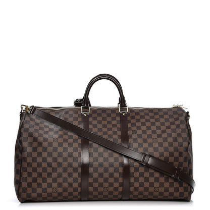 Louis Vuitton Damier Ebene Keepall Bandouliere 55 1 of 10