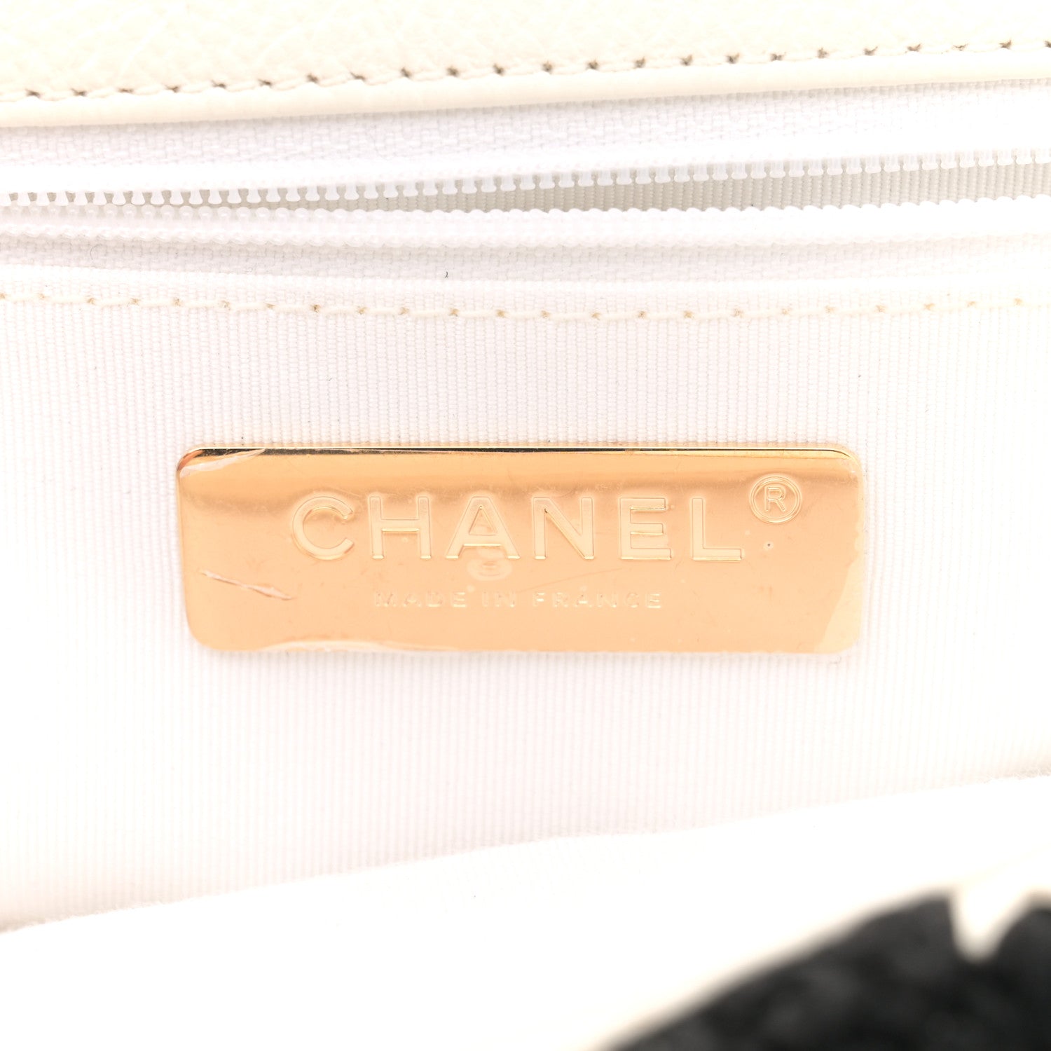 Chanel Calfskin Crochet Medium Chanel 19 Flap White Black 6 of 11