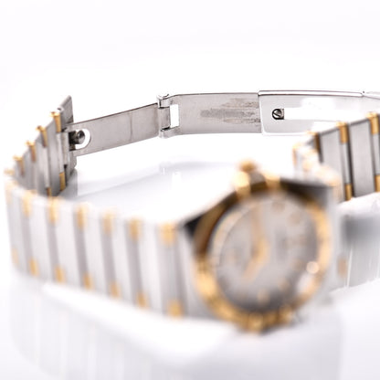 Omega Stainless Steel 18K Yellow Gold 25mm Constellation Quartz Watch White 1272.30 6 of 6
