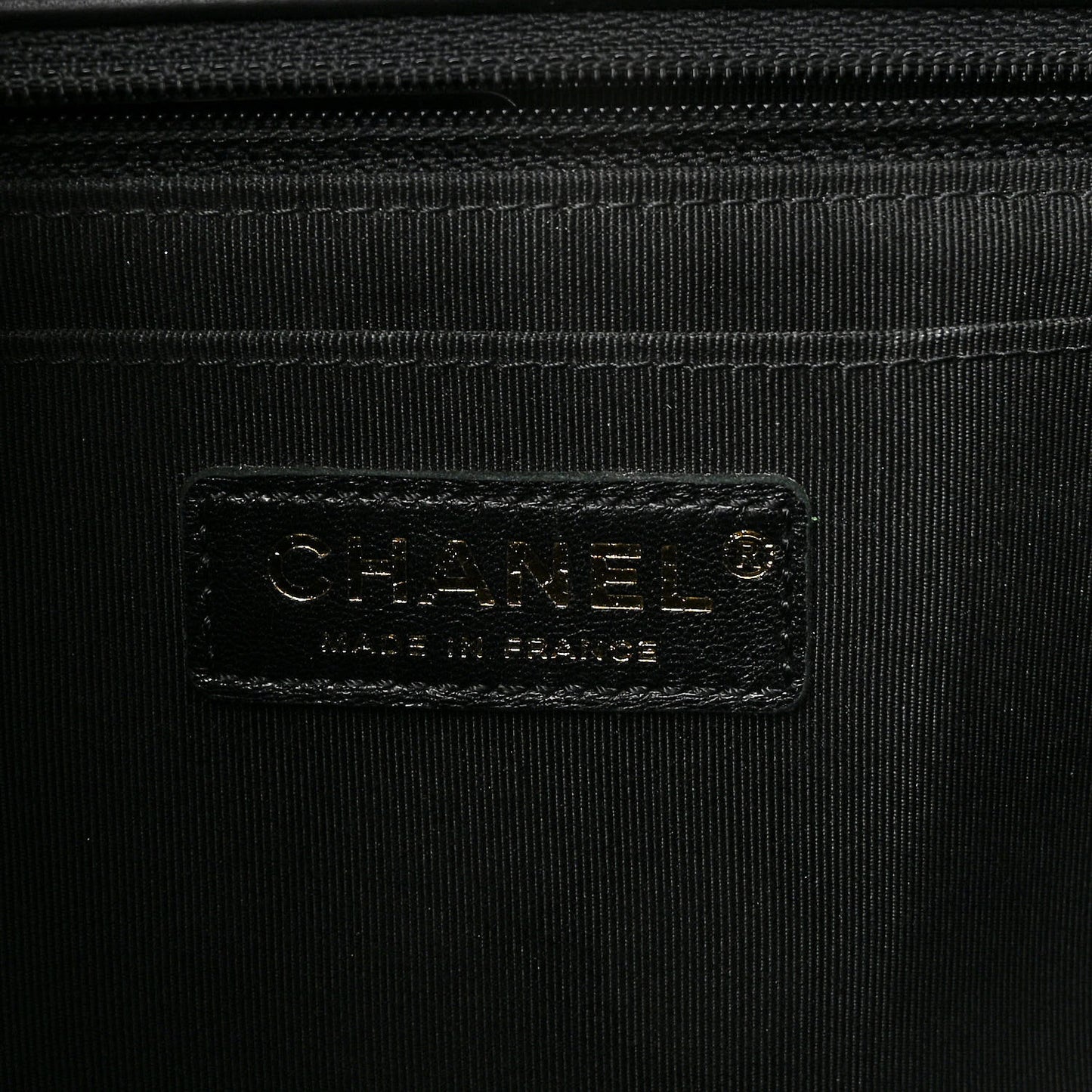 Calfskin Chevron Quilted Small Statement Flap Black