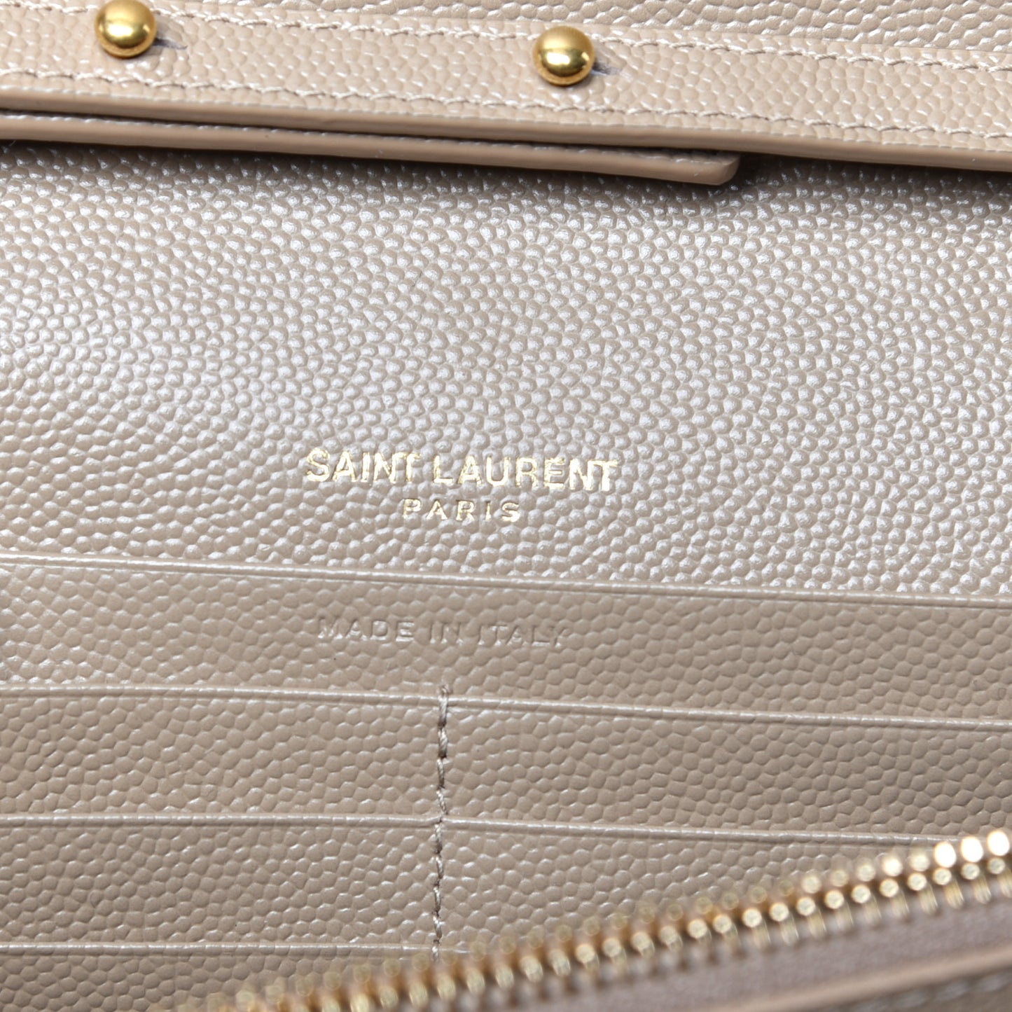 Grain De Poudre Matelasse Chevron Monogram Chain Wallet Nude Powder