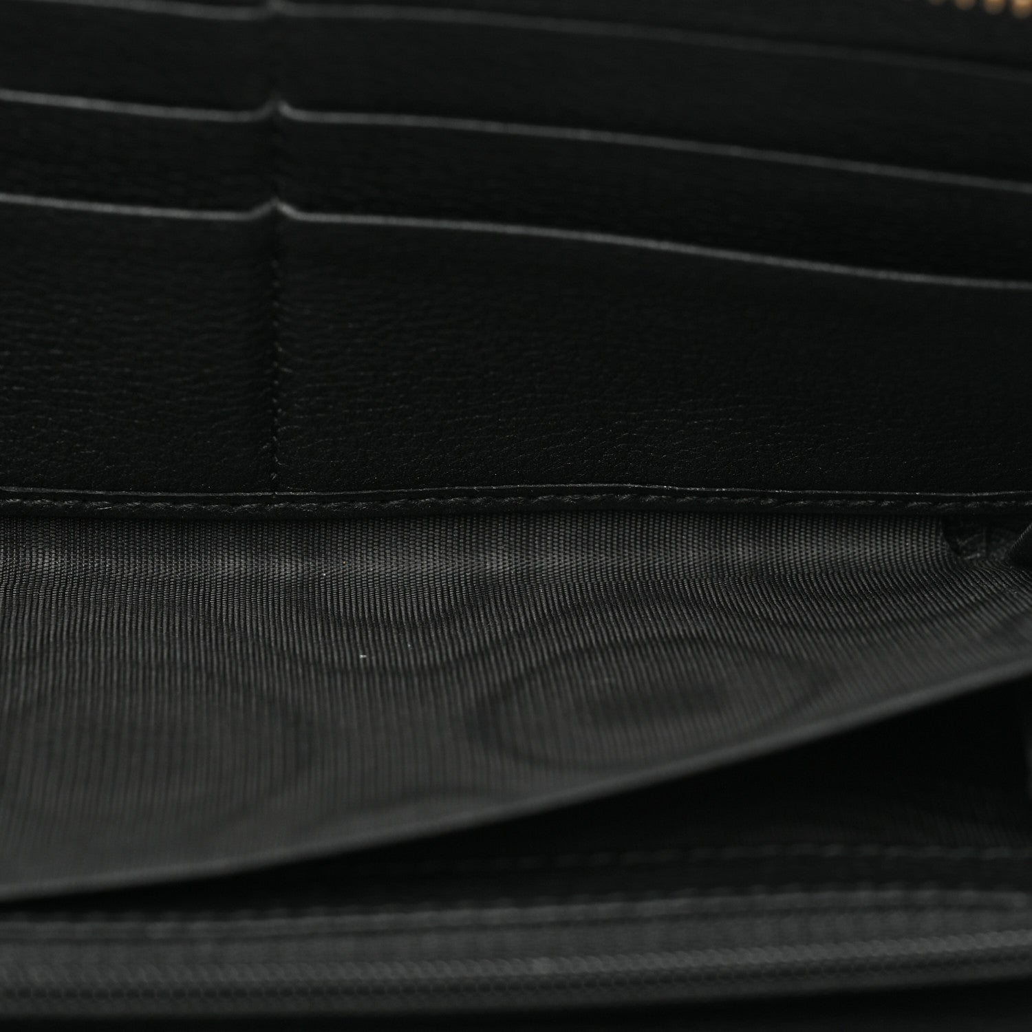 Gucci Calfskin Logo Zip Around Wallet Black 8 of 14