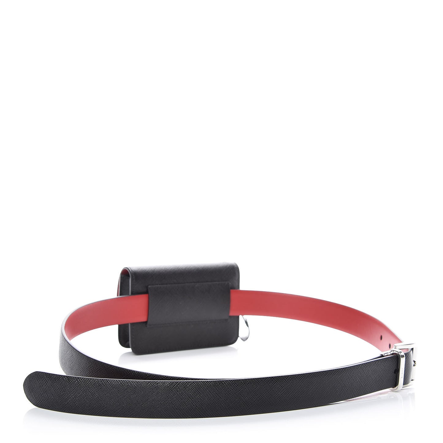 City Calfskin Micro Reversible Belt Removable Bag Black Fuoco
