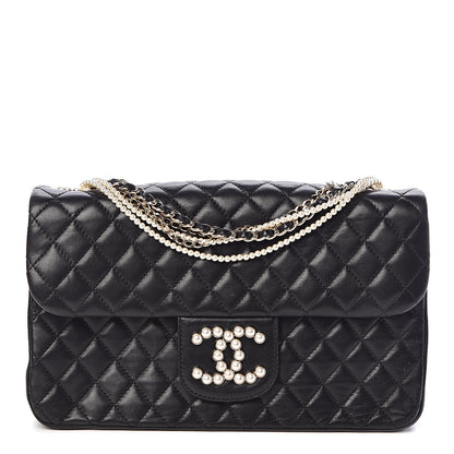 Chanel Lambskin Medium Westminster Pearl Flap Black 1 of 11