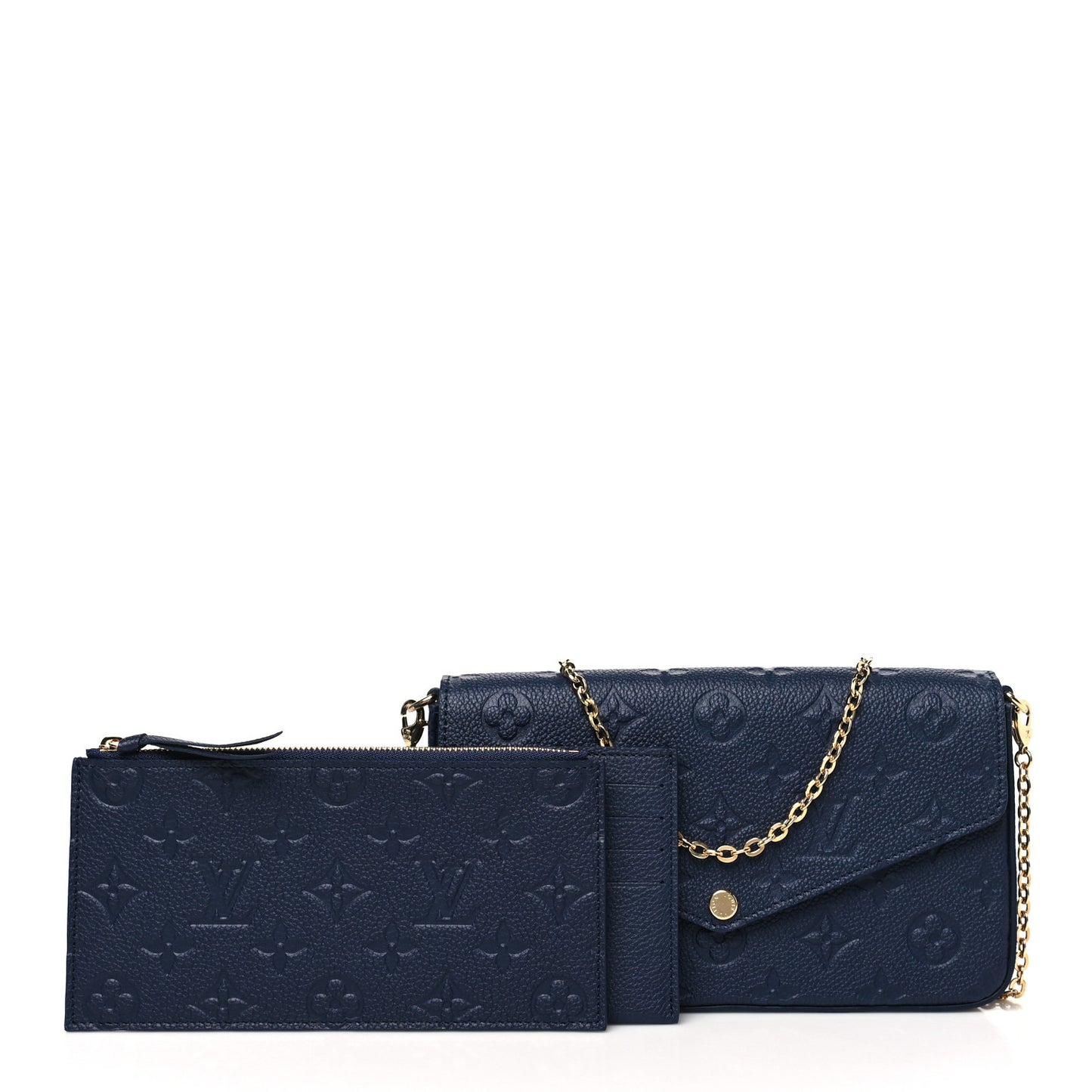 Empreinte Pochette Felicie Chain Wallet Navy