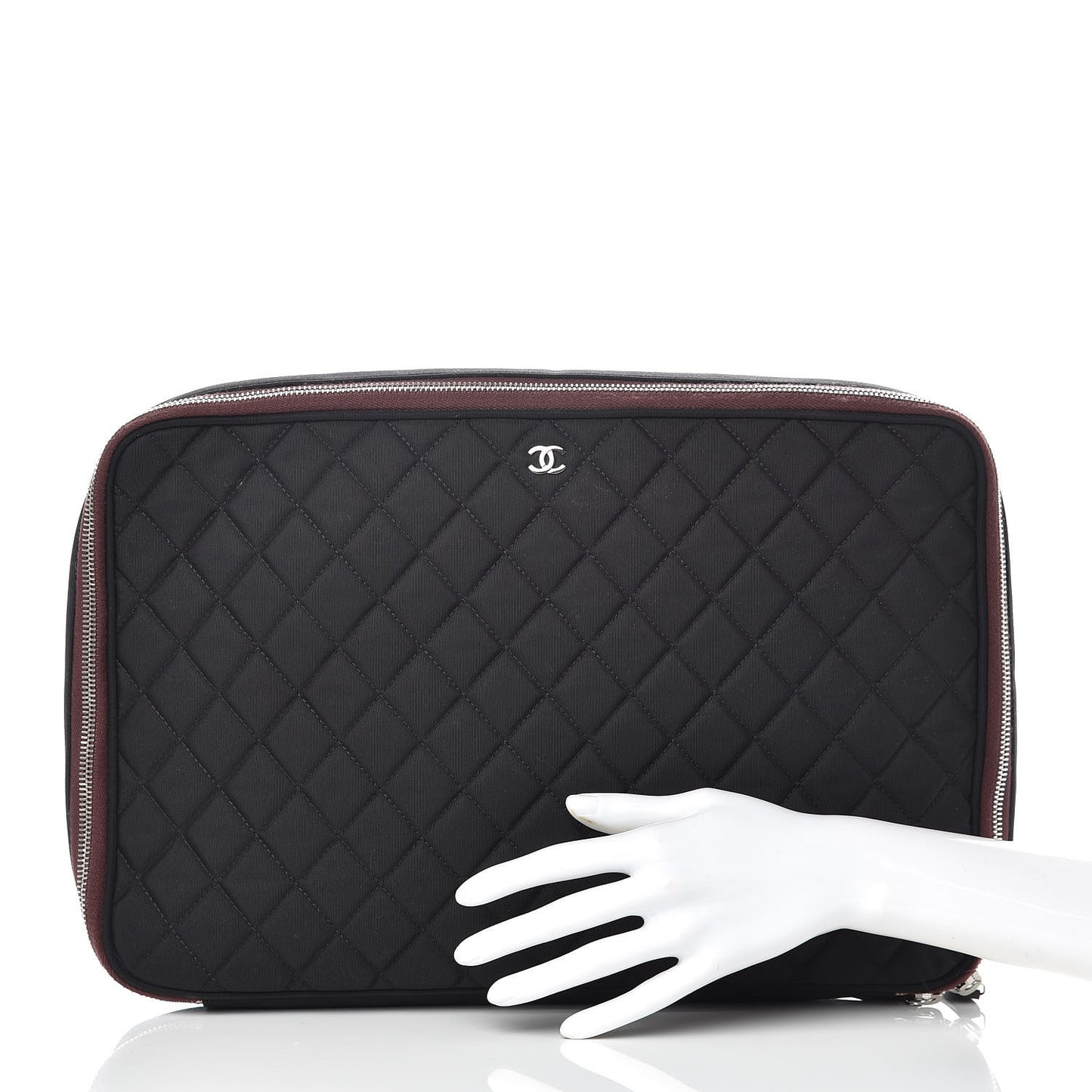 Nylon Quilted Laptop Case Black