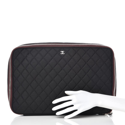 Chanel Nylon Quilted Laptop Case Black 2 of 9