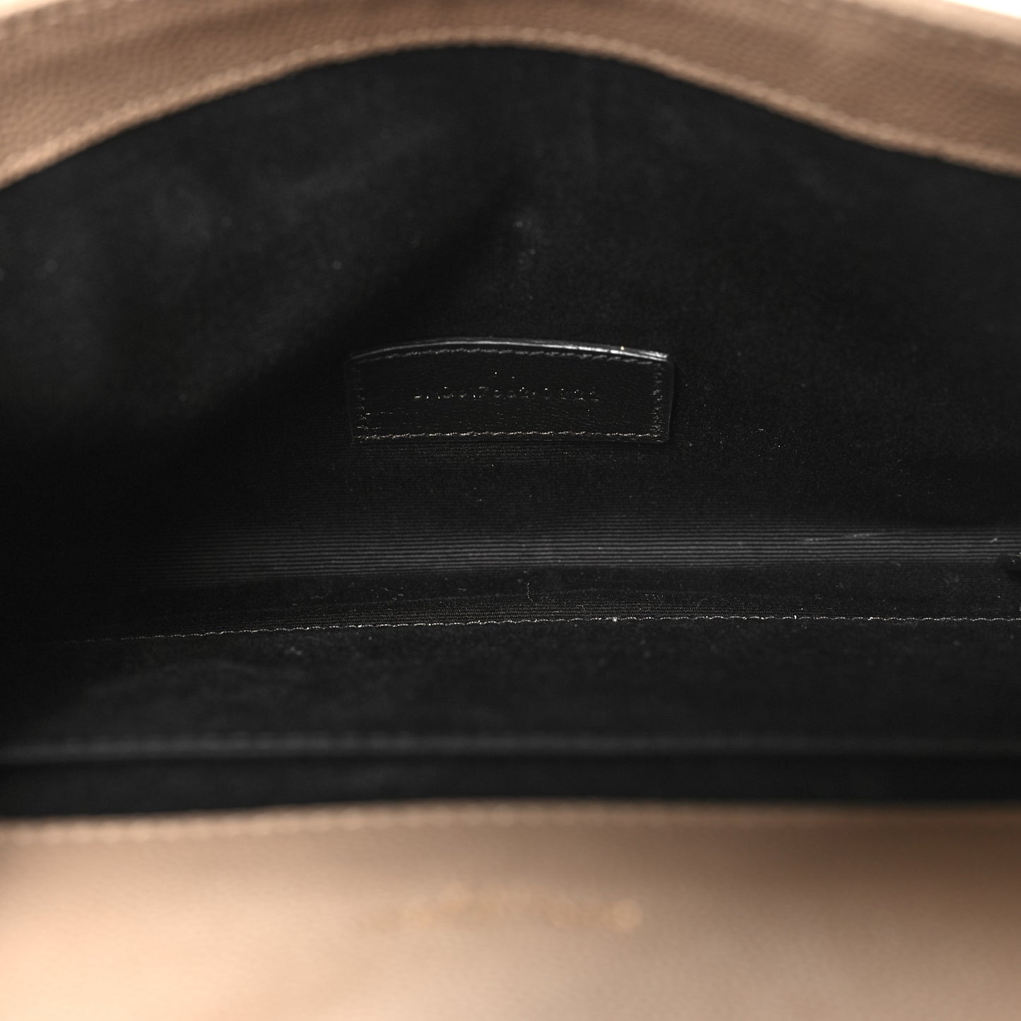 Grain De Poudre Matelasse Chevron Monogram Cassandre Flap Pouch Dark Beige