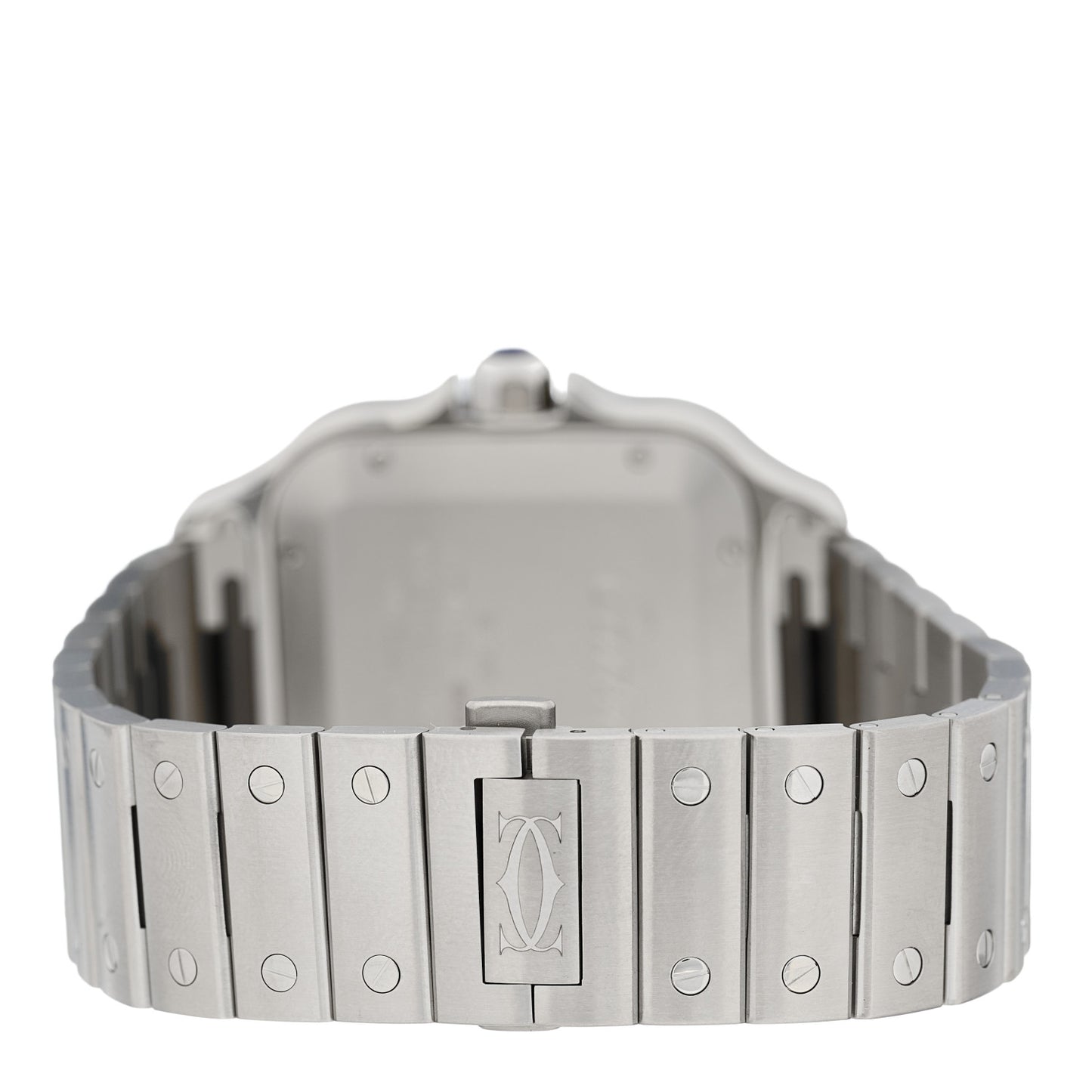 Stainless Steel 39.8mm Santos De Cartier Automatic Watch Blue