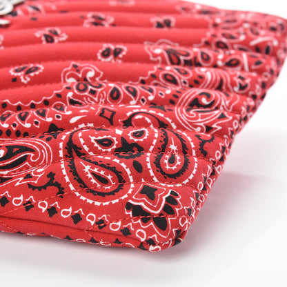 Saint Laurent Canvas Bandana Chevron Monogram A5 Wristlet Red 9 of 9