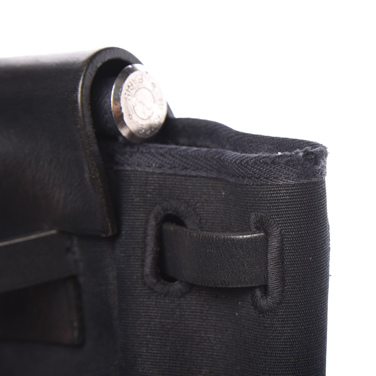 Hermes Toile Vache Calfskin Herbag 30 PM Backpack Black 13 of 16