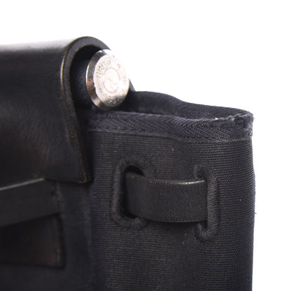 Hermes Toile Vache Calfskin Herbag 30 PM Backpack Black 13 of 16