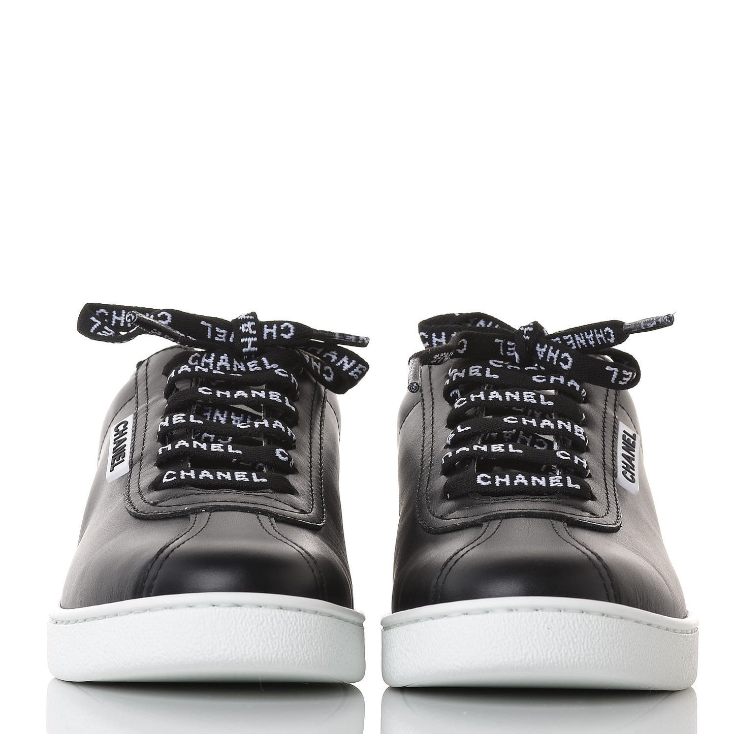 Calfskin CC Womens Sneakers 37 Black