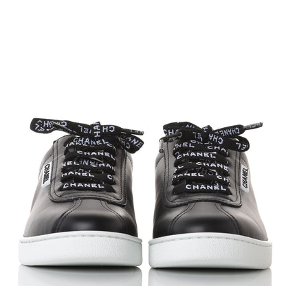 Chanel Calfskin CC Womens Sneakers 37 Black 2 of 10