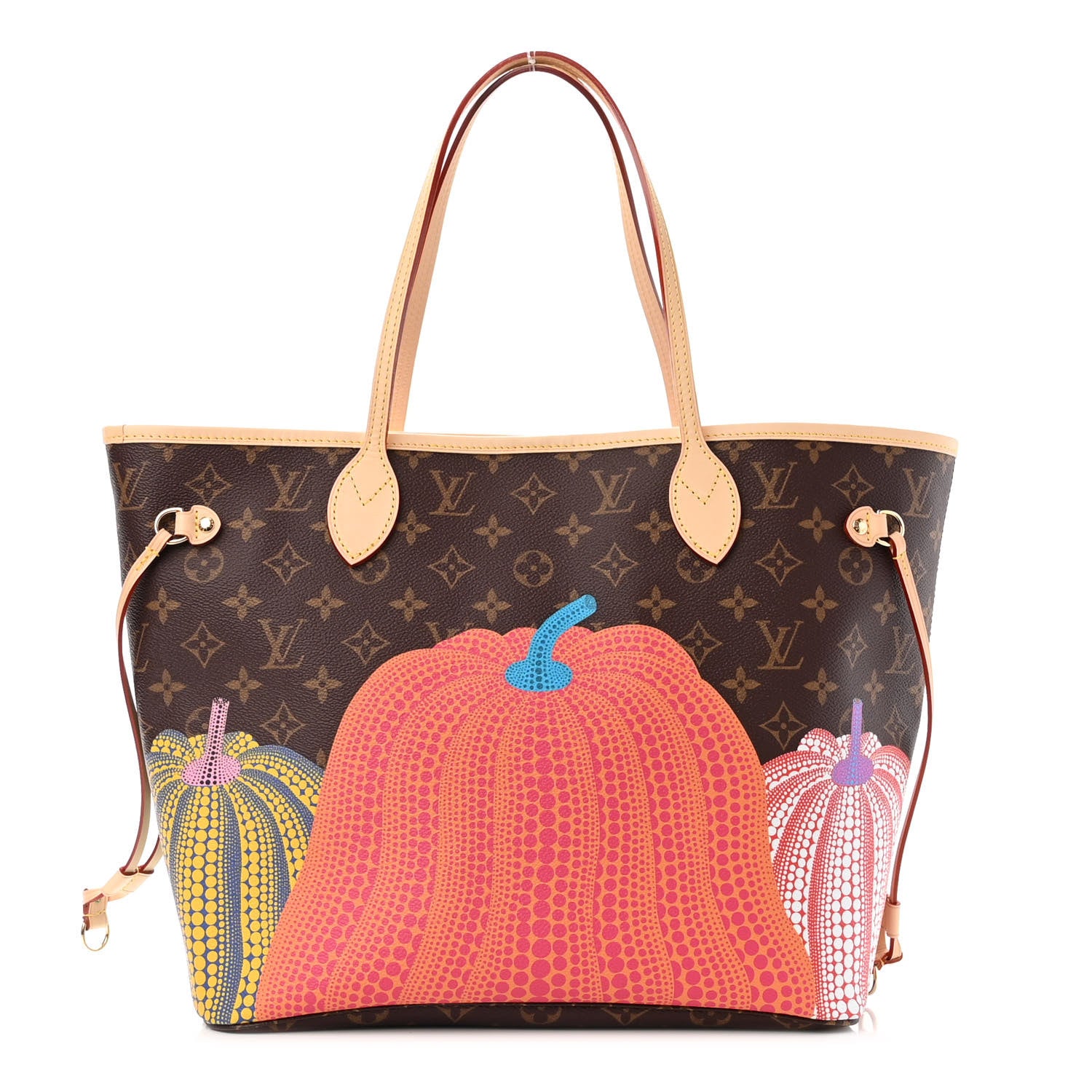 Louis Vuitton LV X YK Monogram Kusama Pumpkin Neverfull MM 1 of 10