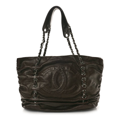 Chanel Calfskin East West Modern Chain Tote Dark Brown 1 of 9