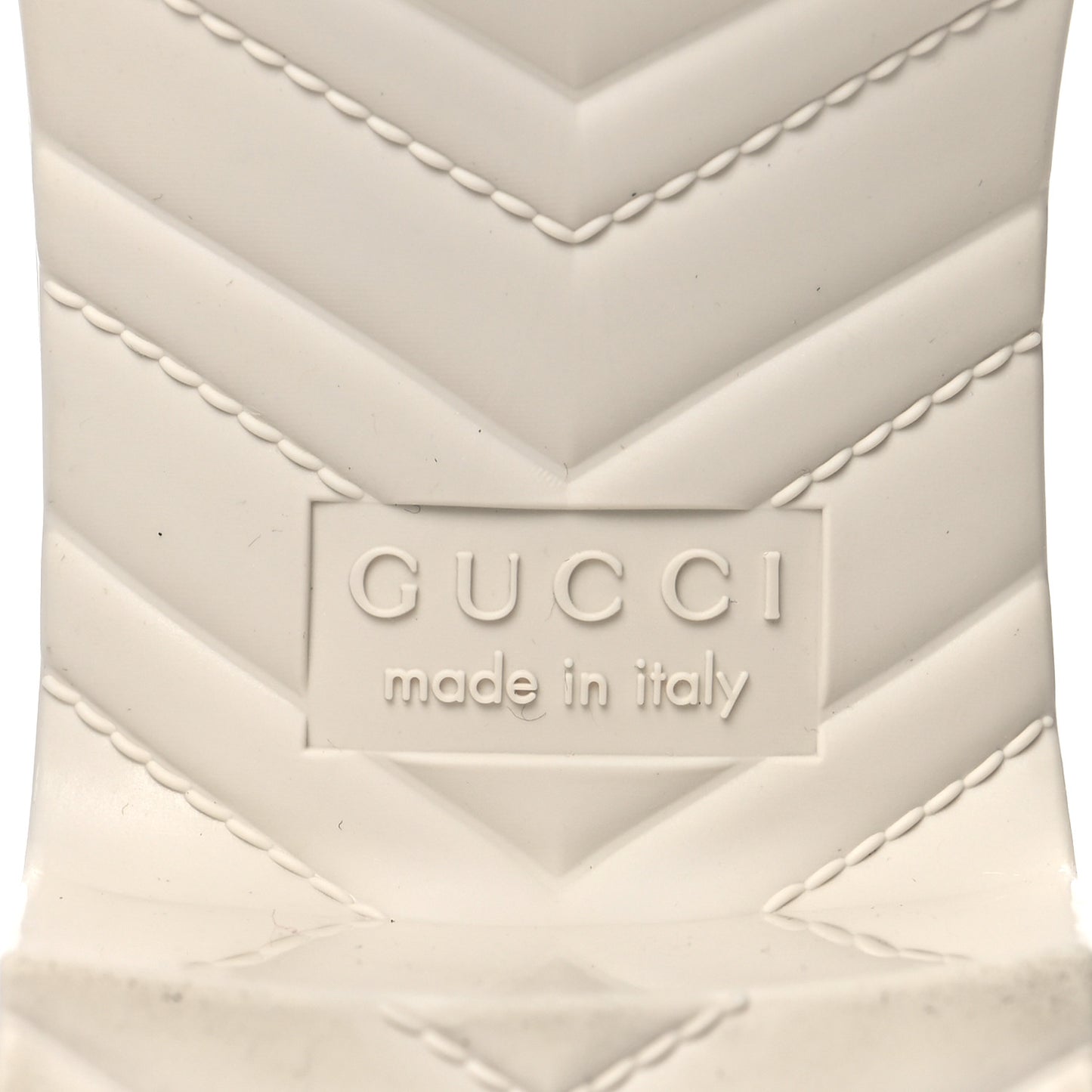Rubber Gucci Logo Womens Platform 20/60mm Slide Sandals 37 Mystic White