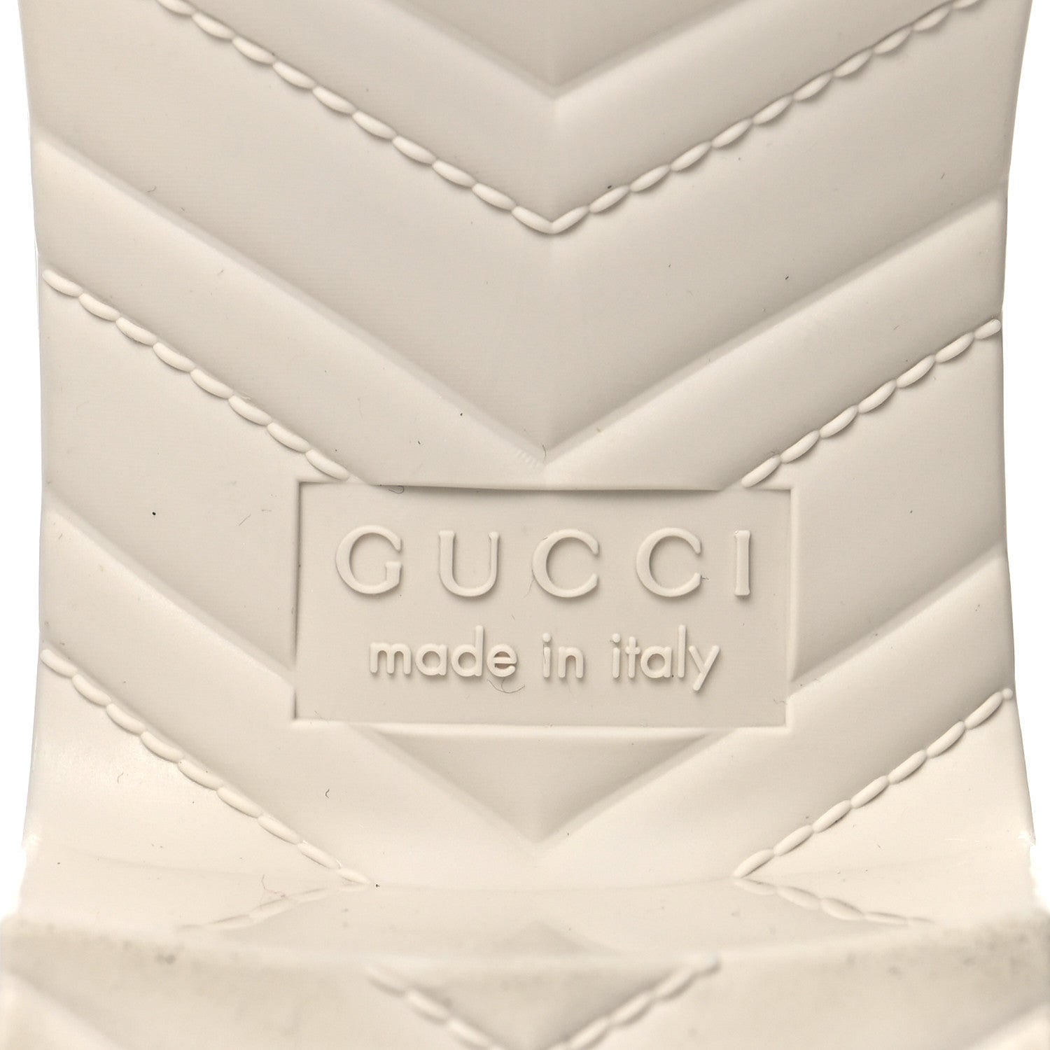 Gucci Rubber Gucci Logo Womens Platform 20/60mm Slide Sandals 37 Mystic White 8 of 9