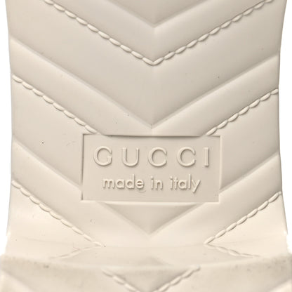 Gucci Rubber Gucci Logo Womens Platform 20/60mm Slide Sandals 37 Mystic White 8 of 9