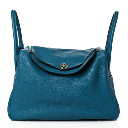 Hermes Taurillon Clemence Lindy 34 Bleu Izmir 1 of 9