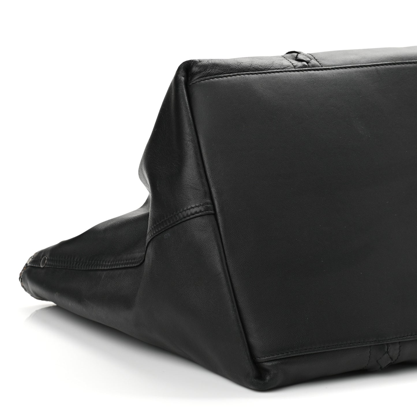 Nappa Nylon Medium Reversible Butterfly Shoulder Bag Black Cement
