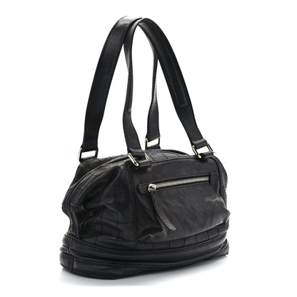 Chanel Goatskin Square Stitch Essential Bowler Black 2 of 10