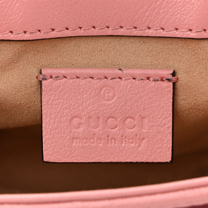 Gucci Azalea Calfskin Enamel Matelasse Diagonal Super Mini Torchon GG Marmont Shoulder Bag New Cherry Red Wild Rose 6 of 11