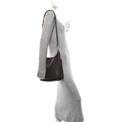 Hermes Taurillon Clemence Evelyne III PM Chocolate 2 of 10