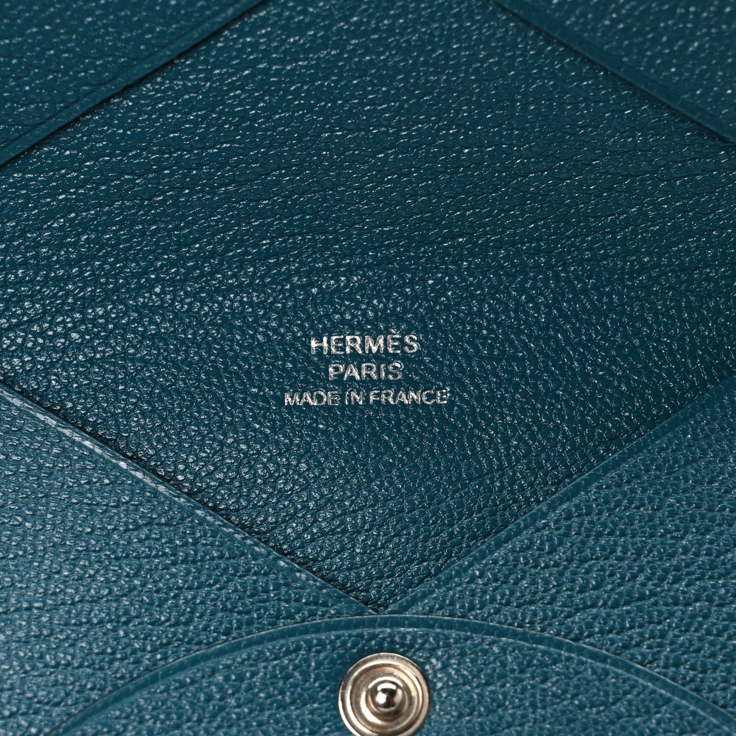 Chevre Mysore Calvi Card Case Vert Bosphore